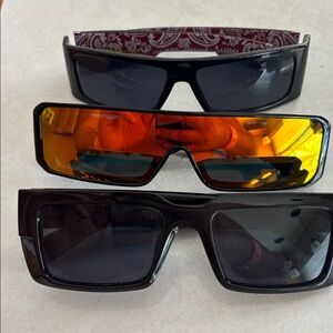 Locs LOCS all black gold accents, neon gold accent, smaller silver bandanna